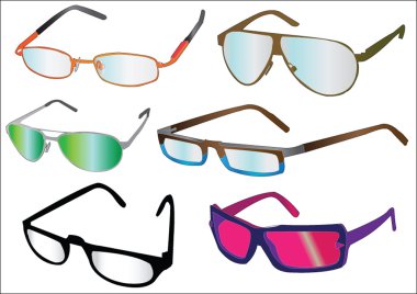 Glasses collection clipart