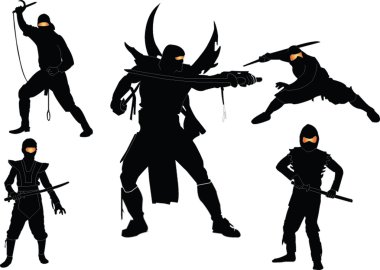 Ninjas collection clipart