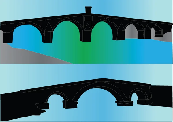 Bridges ilustration — Stock Vector