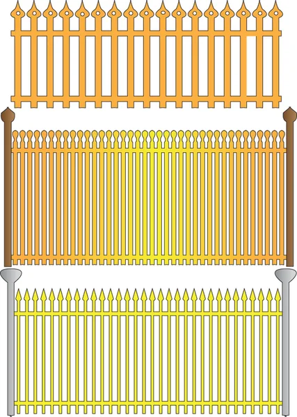 Fences collection — Stock Vector