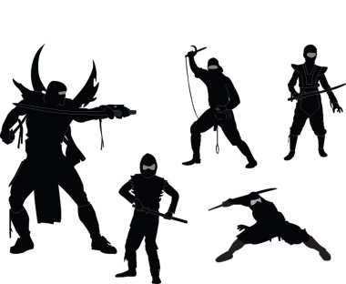 Ninjas collection clipart