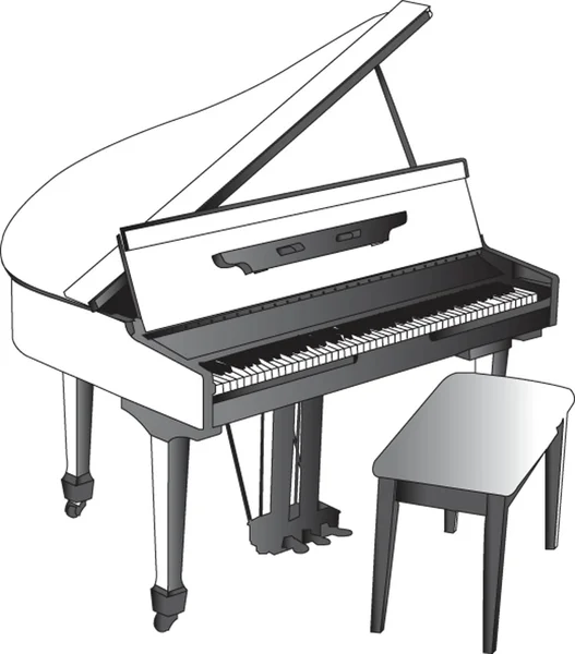 Vecteur de piano — Image vectorielle