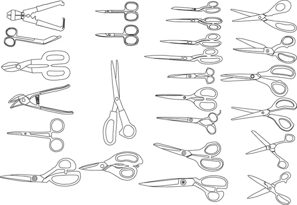 Nůžky kolekce — Stockový vektor