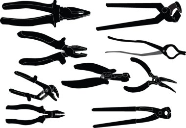 Pincers collection clipart