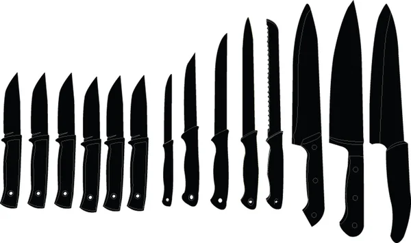 Collection de couteaux — Image vectorielle