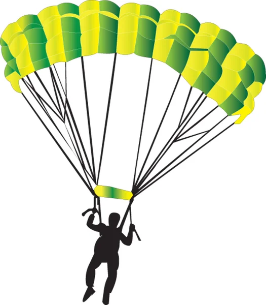 Parachutist — Stockvector