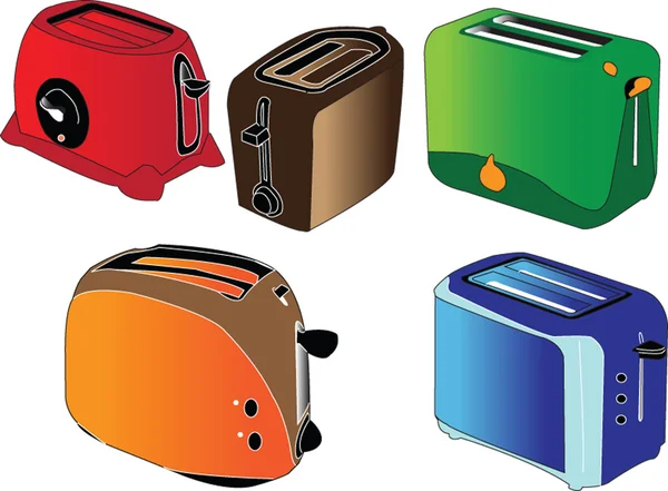 Toaster collection — Stock Vector