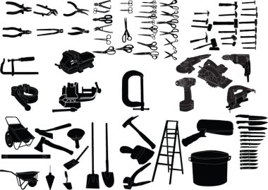 Hand ekipments collection clipart