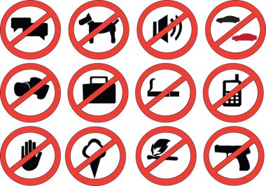 Sign prohibiting clipart