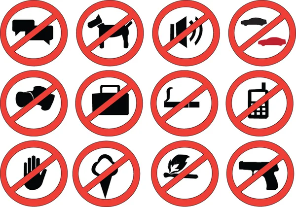 stock vector Sign prohibiting