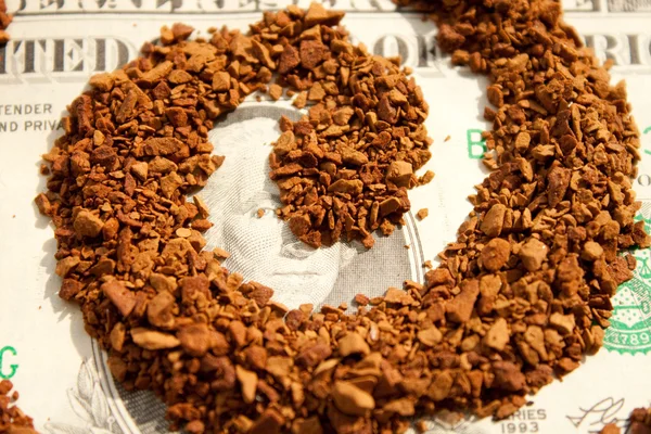Naturliga granulerad kaffe — Stockfoto