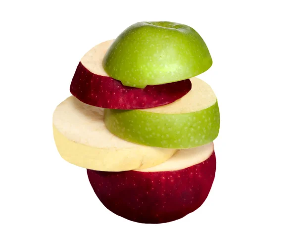 赤、黄、緑のリンゴ — Stock fotografie