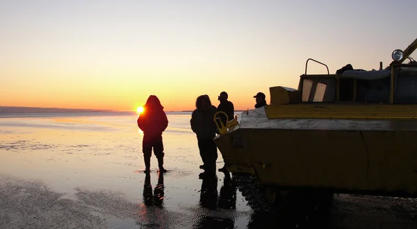 stock image Expedition at the bottom of the sea duri