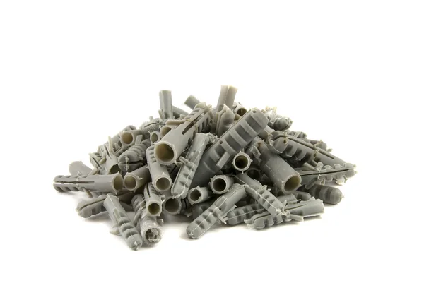 Plastic wall plugs Stock Picture