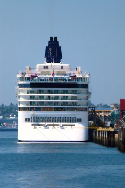 Cruise Ship Stern at Harborside clipart