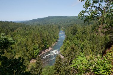 Snoqualmie nehir, washington havadan görünümü