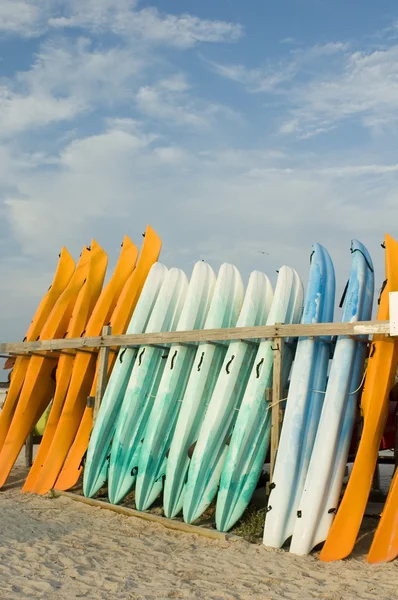 stock image Kayaks Lined Up