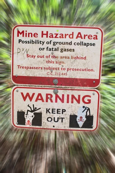 stock image Mine Hazard Danger Sign