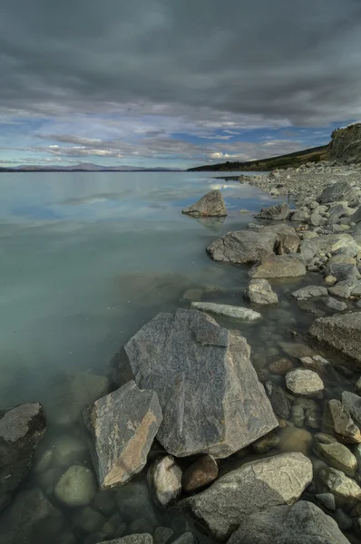Lago Pukaki Shore — Foto de Stock