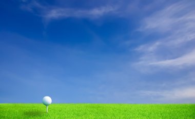 Golf ball on grass clipart