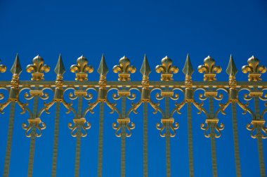 versailles Sarayı'nın altın kapı Detayı. Fransa