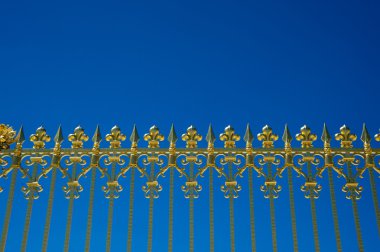 versailles Sarayı'nın altın kapı Detayı. Fransa