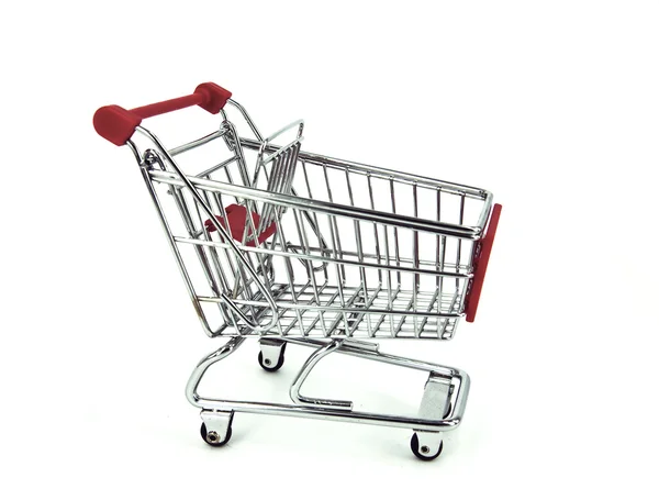 Shopping carts over white background Royalty Free Stock Photos
