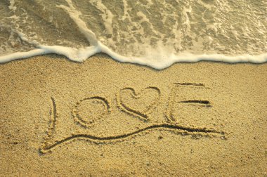 Love in the sand clipart