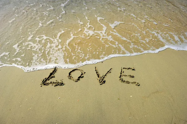 Amor na areia — Fotografia de Stock