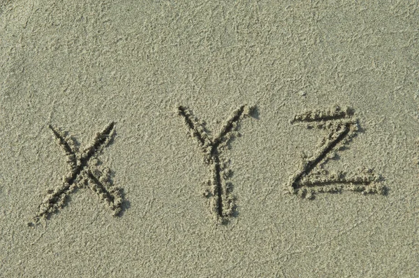 Abeceda písmena x y z — Stock fotografie