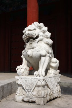 Stone lion sculpture in china1 clipart