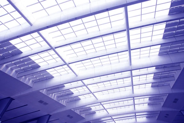 Glass corridor in office centre — Stock Photo, Image