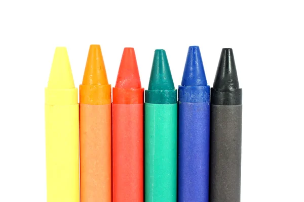 Crayones de cera coloreados —  Fotos de Stock