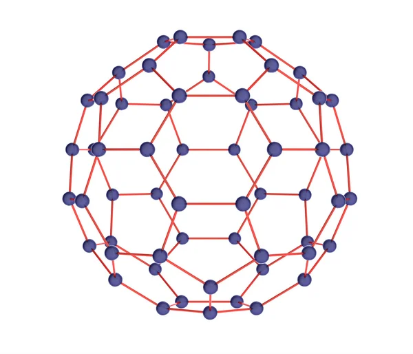 Model cząsteczki fulleren — Zdjęcie stockowe