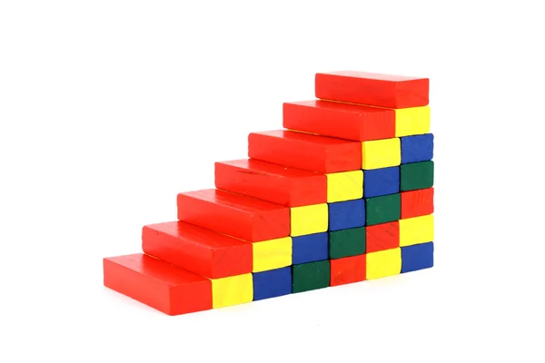 Colored wood bricks — Stock Photo, Image