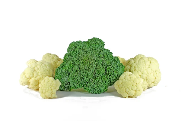 Brokkoli und Blumenkohl — Stockfoto