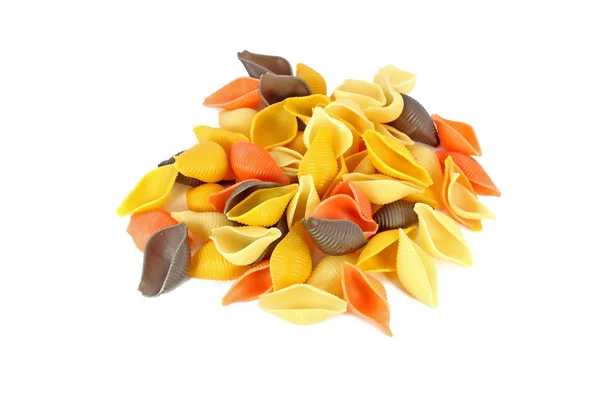 Färgad pasta snäckor — Stockfoto