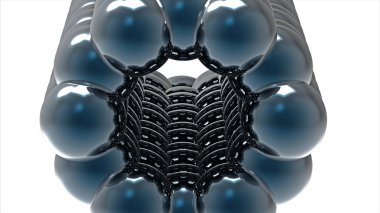 Model of carbon nanotube clipart