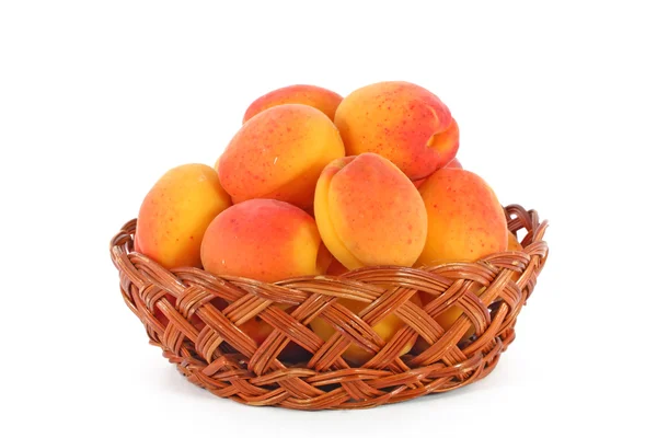 Apricots in a basket — Stock Photo, Image
