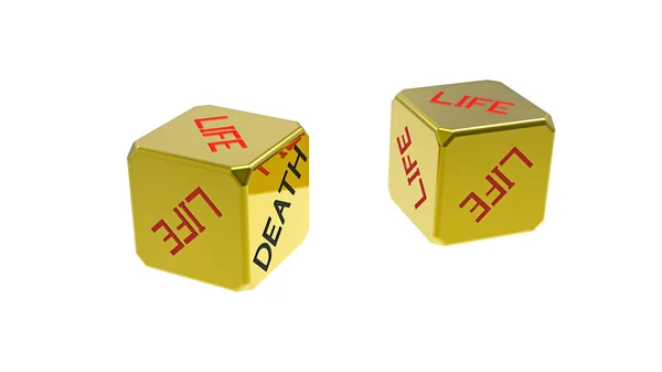 Two dices life death — Stock Photo, Image