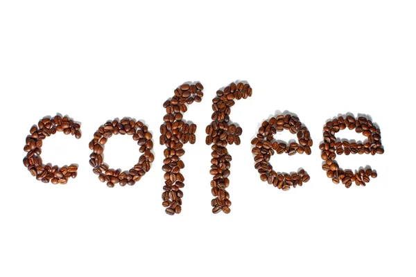 Слово кофе — стоковое фото