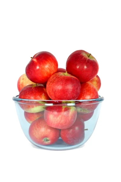 Червоне екологічно вирощене яблуко — стокове фото