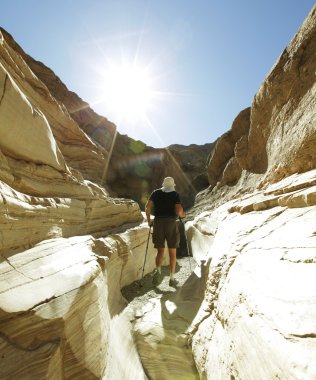 Hike in canyon clipart