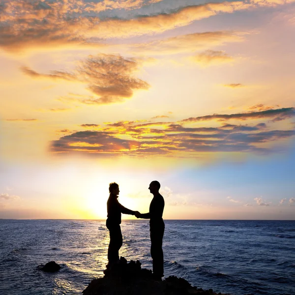Par på soluppgången — Stockfoto