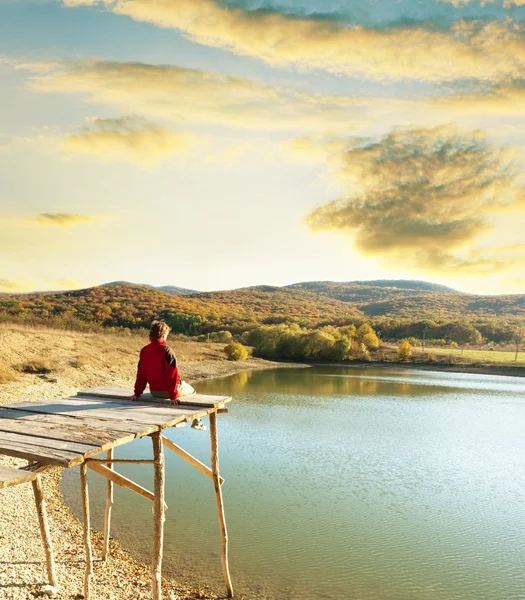บนทะเลสาบ — ภาพถ่ายสต็อก