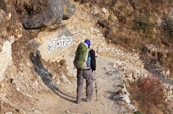 ヒマラヤでのハイキングします。 — ストック写真