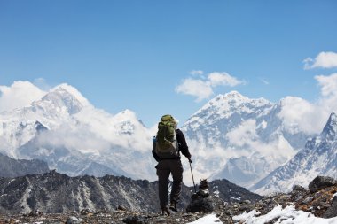 Hike in Himalaya clipart