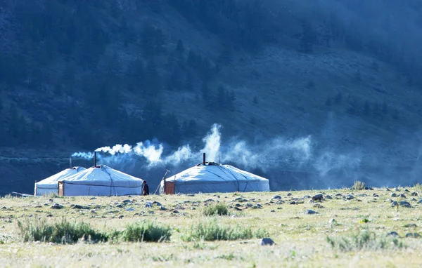 Gers em Mongólia — Fotografia de Stock