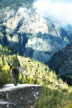 Hike in the Yosemite clipart