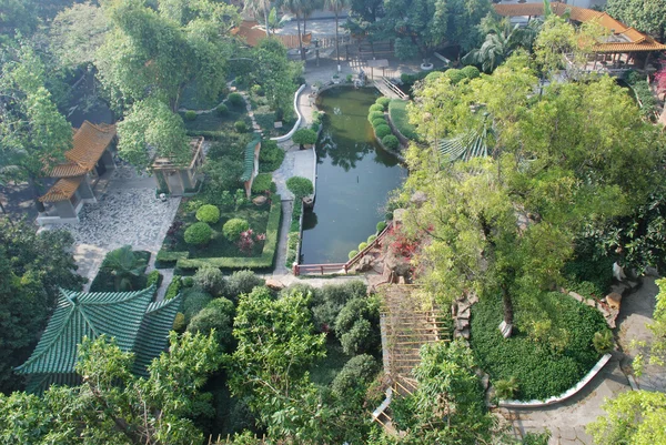 Vista aérea de un jardín chino tradicional . —  Fotos de Stock